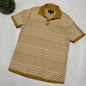 Bonobos Sweater Chevron Polo Mustard Yellow White